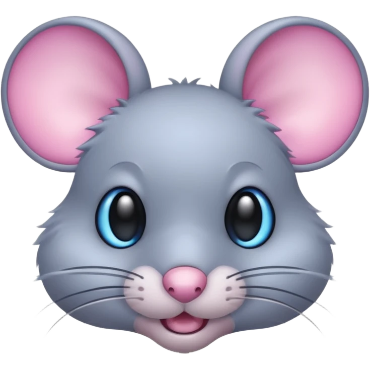 A mouse face with blue backlighting emoji