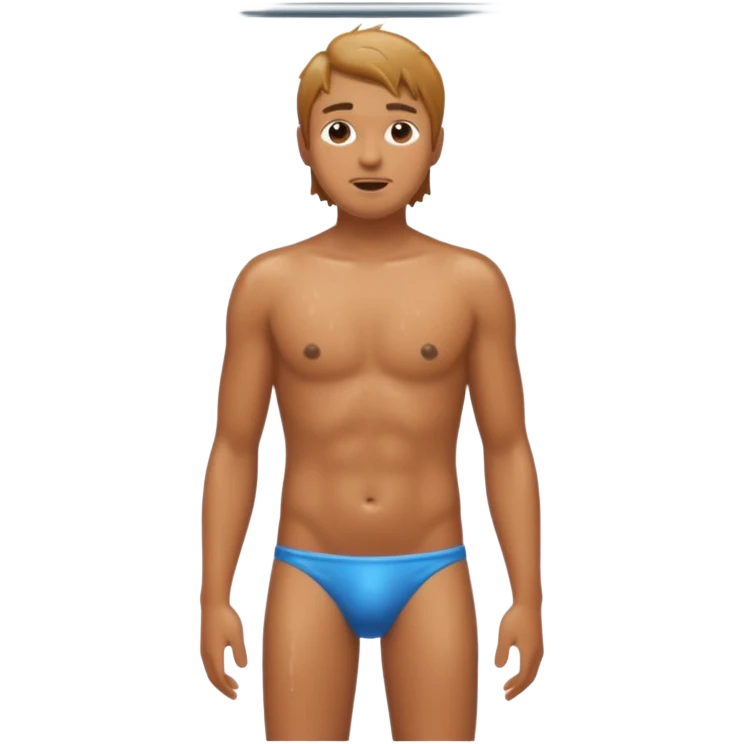 Man in shower full body no underwear at all emoji