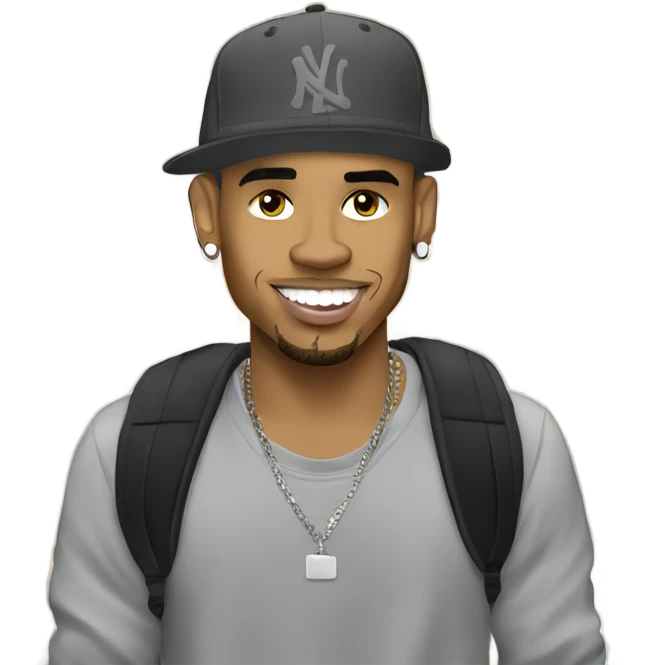 Cartoon style Chris Brown  emoji