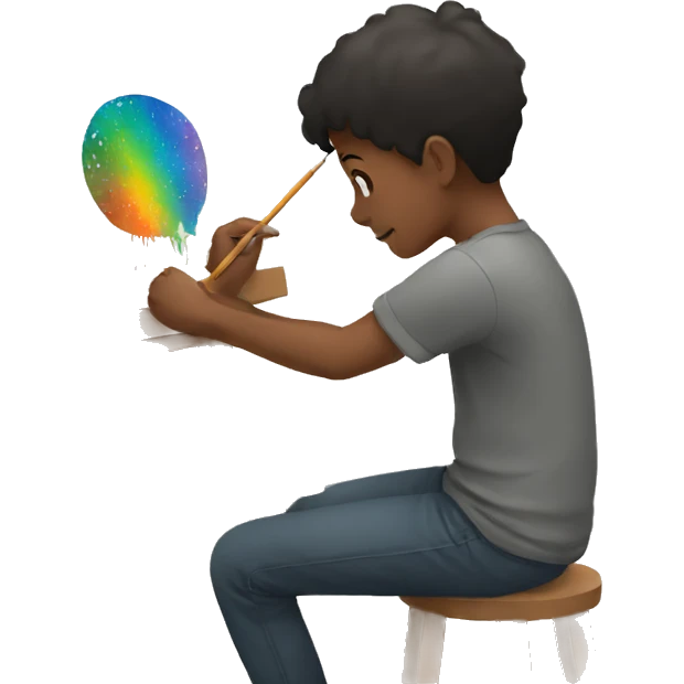 boy making art emoji
