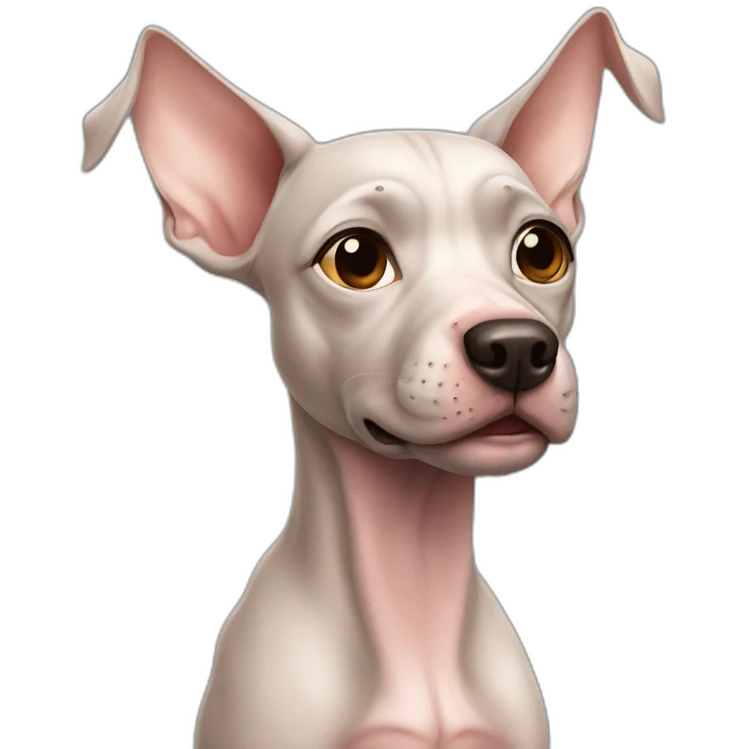 Hairless dog emoji