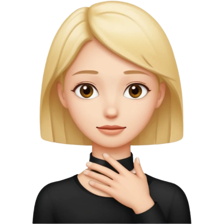 Hand around neck emoji