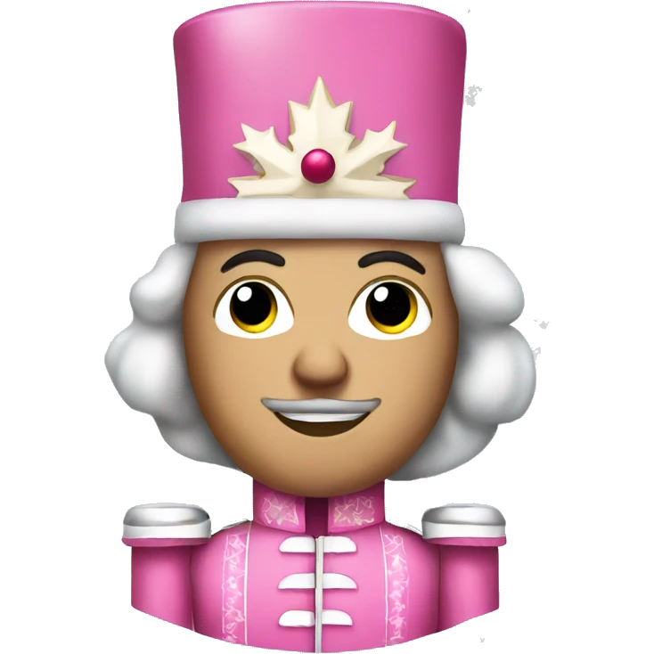 A pink Christmas nutcracker  emoji