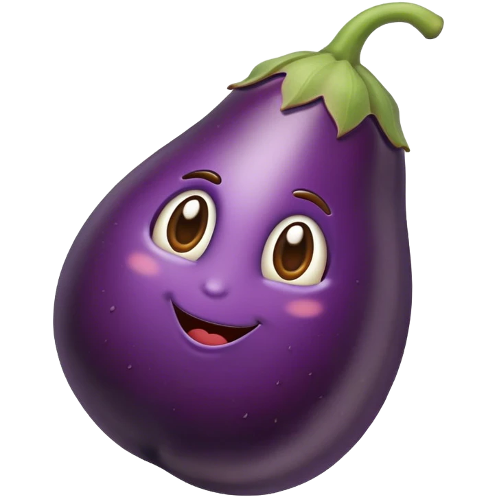 Eggplant with chocolate on it emoji