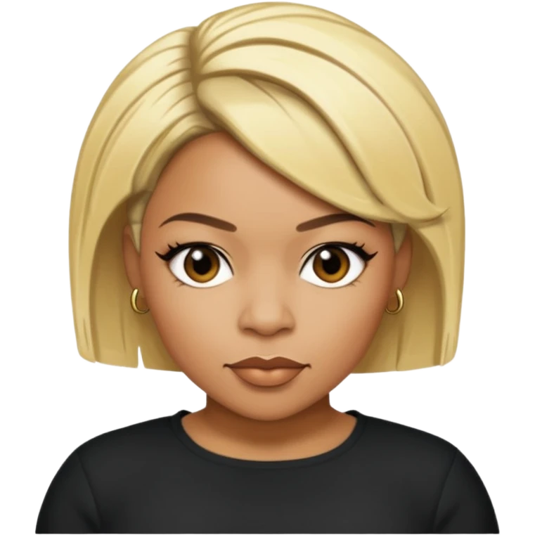 Tionne T-Boz Watkins with short blonde hair emoji