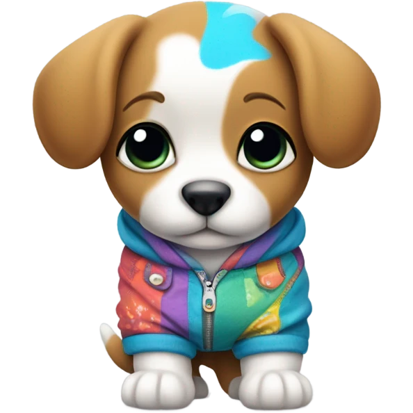Puppy wearing pants emoji