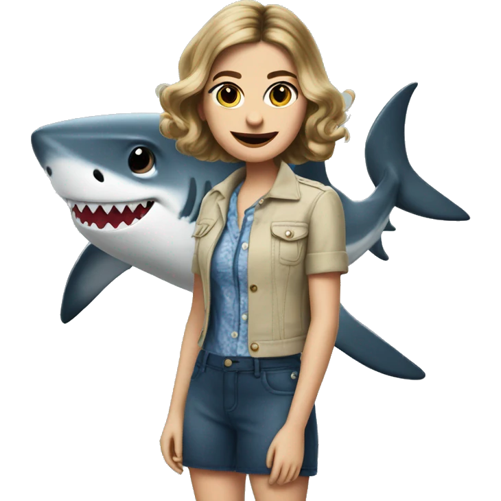 emily in paris as a shark emoji
