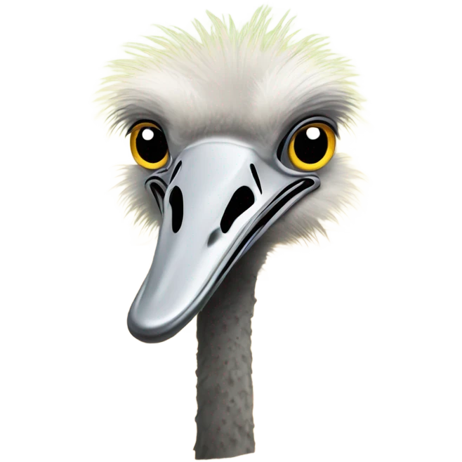 Ostrich with head underground  emoji
