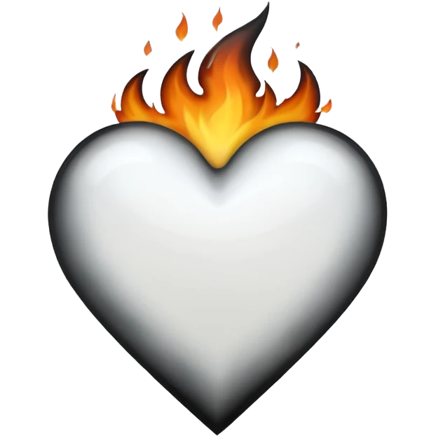 ❤️‍🔥 .. make the red heart white and flame to black emoji
