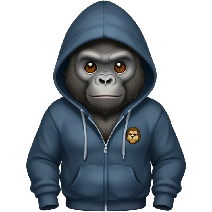 Gorilla wearing a hoodie emoji