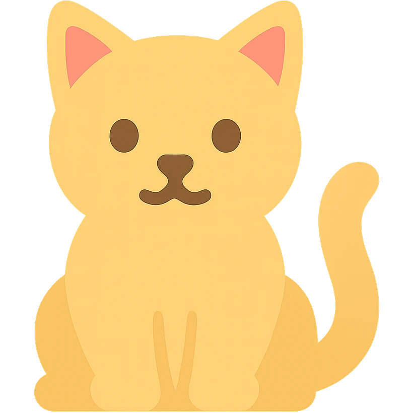 colored icon of a cat emoji