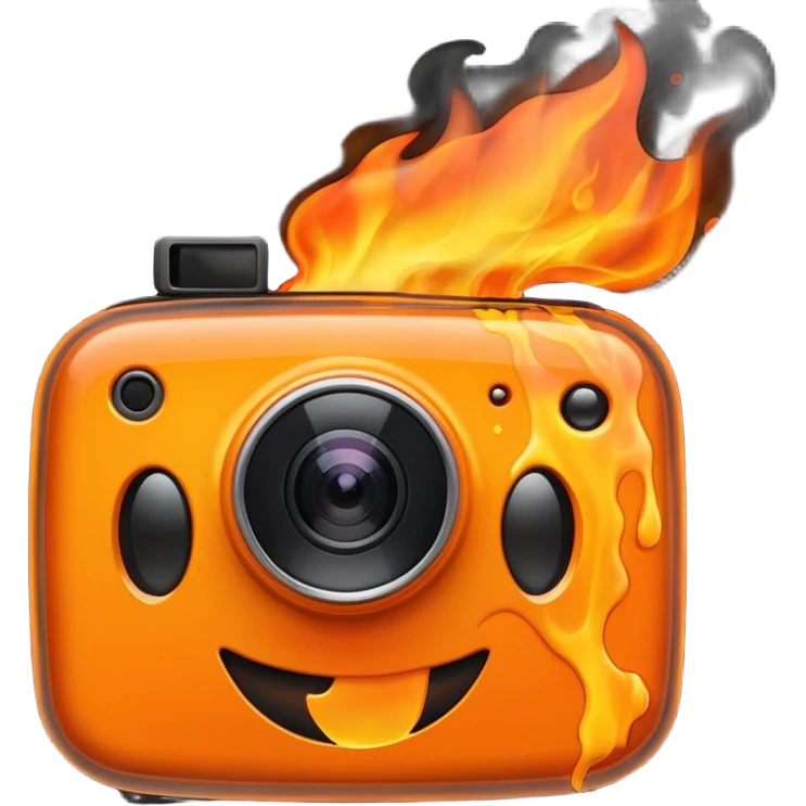 Web Cam on FIRE emoji
