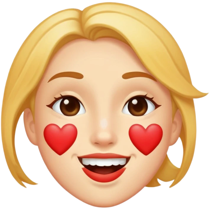 Smiling with kiss marks on its face emoji