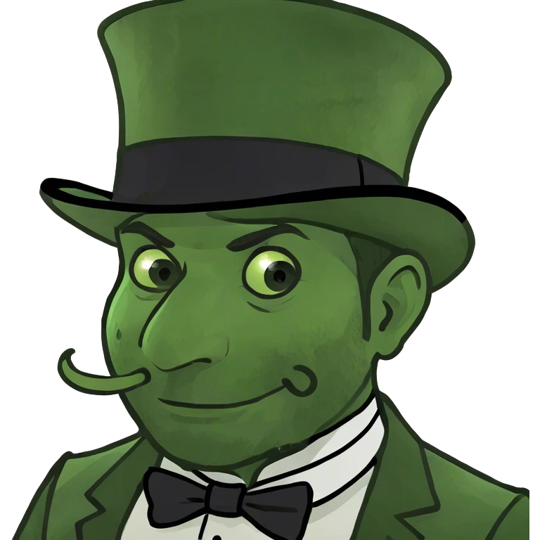 A man with a top hat emoji