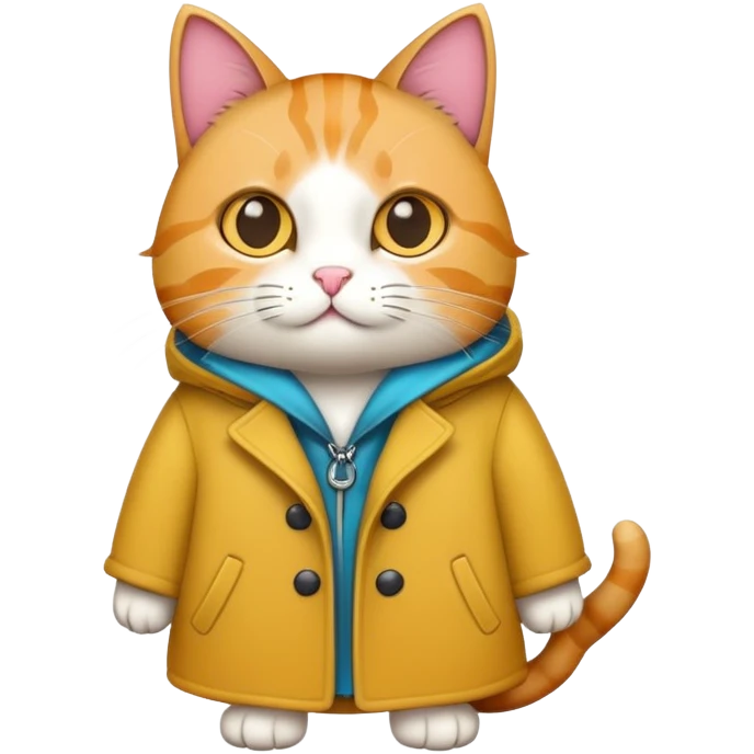 cat wearing coat emoji