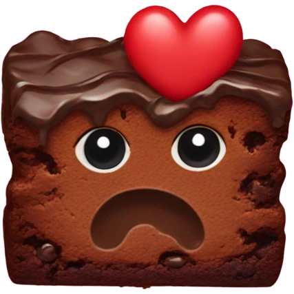 Brownie with a heart  emoji