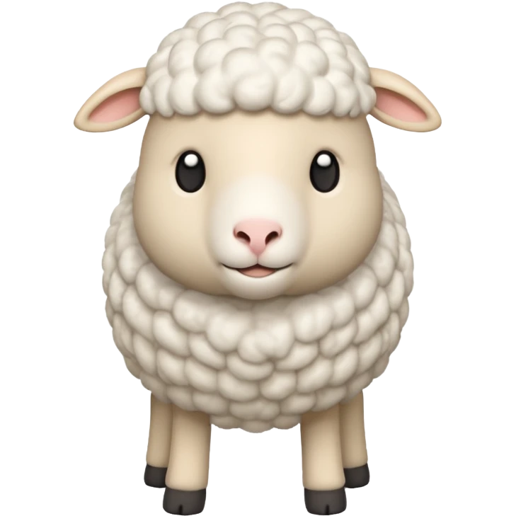 Sheep standing 3D emoji png emoji