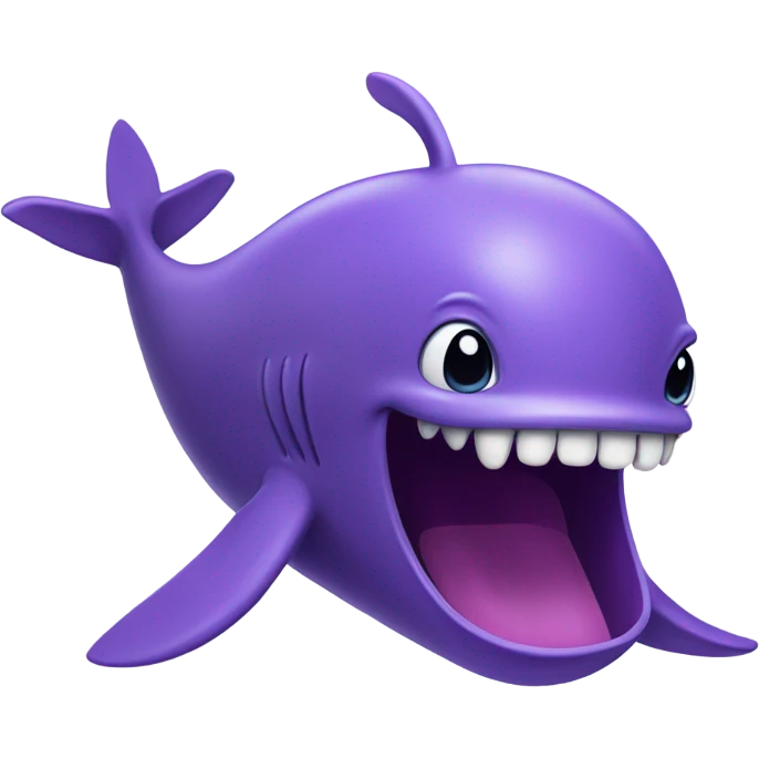 purple whale front with open mouth emoji