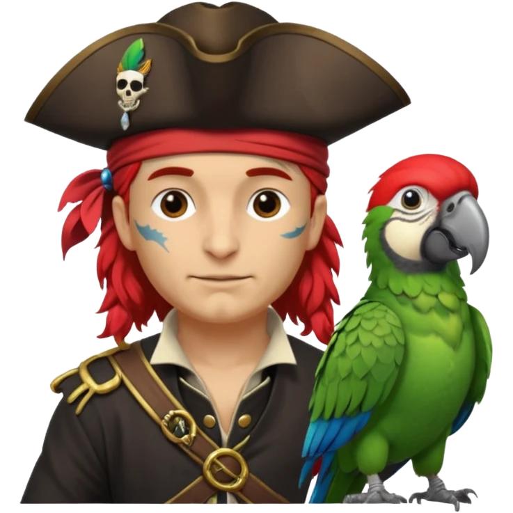 pirate and parrot emoji