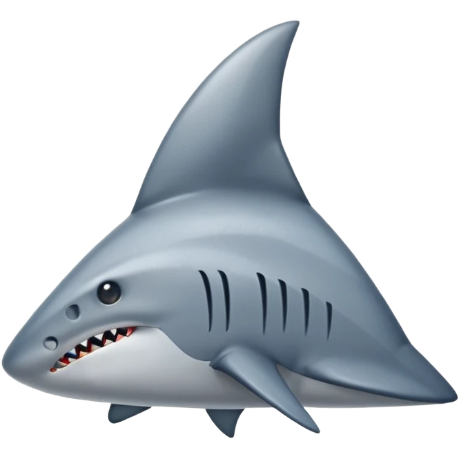 A shark fin out of water emoji
