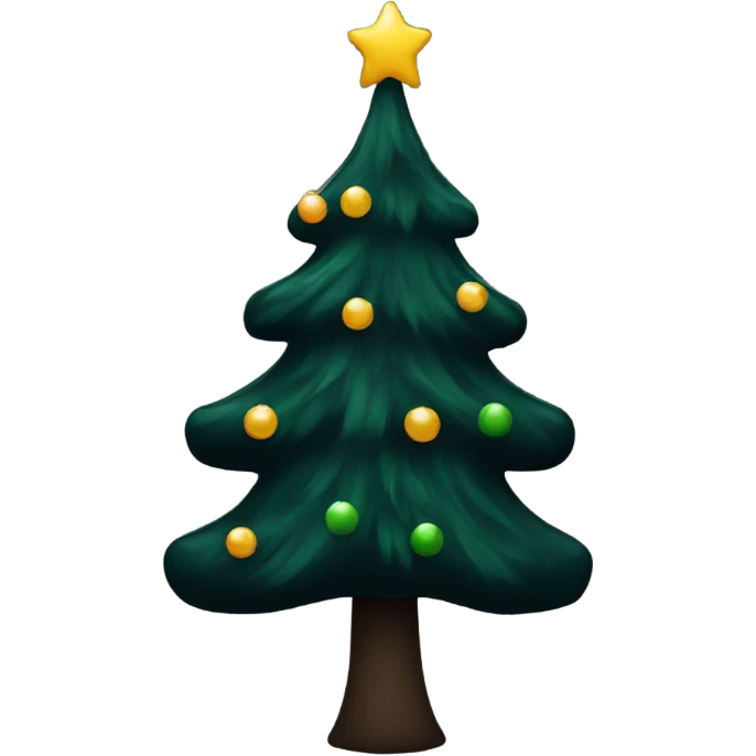 Black Christmas tree emoji