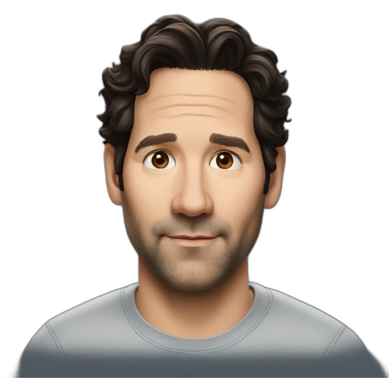Paul Rudd wearing t-shirt emoji