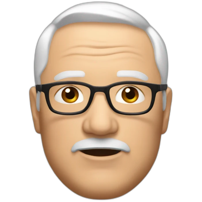 old white man overweight with black and red supreme north face jacket emoji