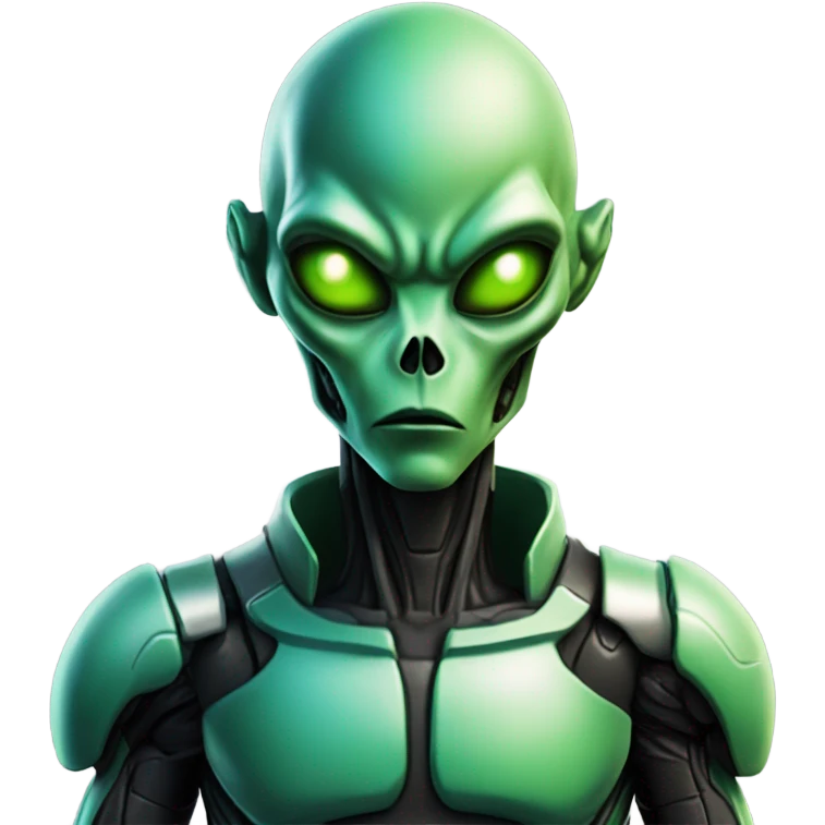 Alien with a gun emoji