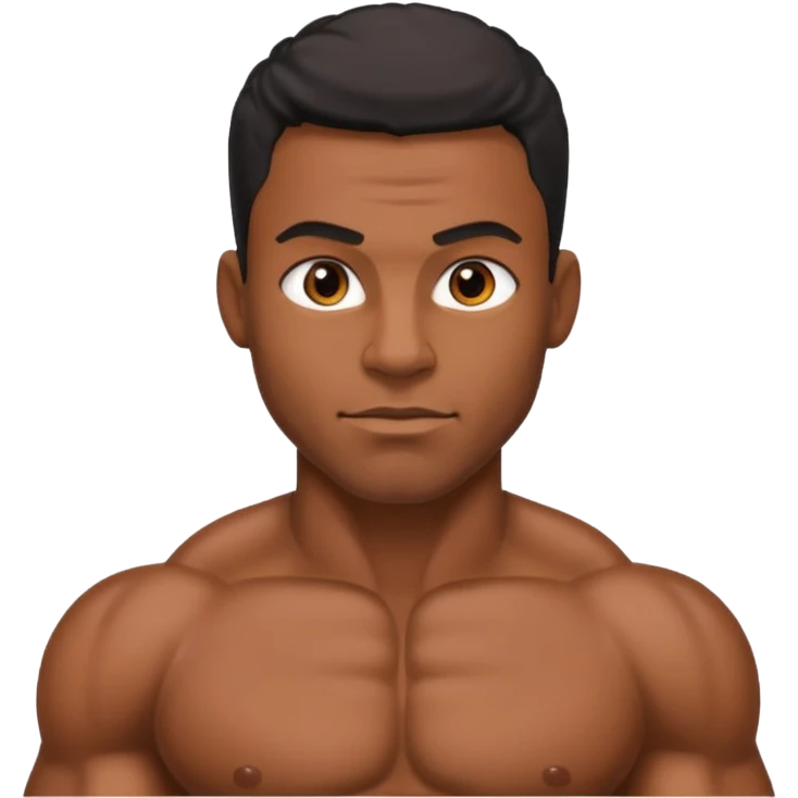 black guy with muscles  emoji
