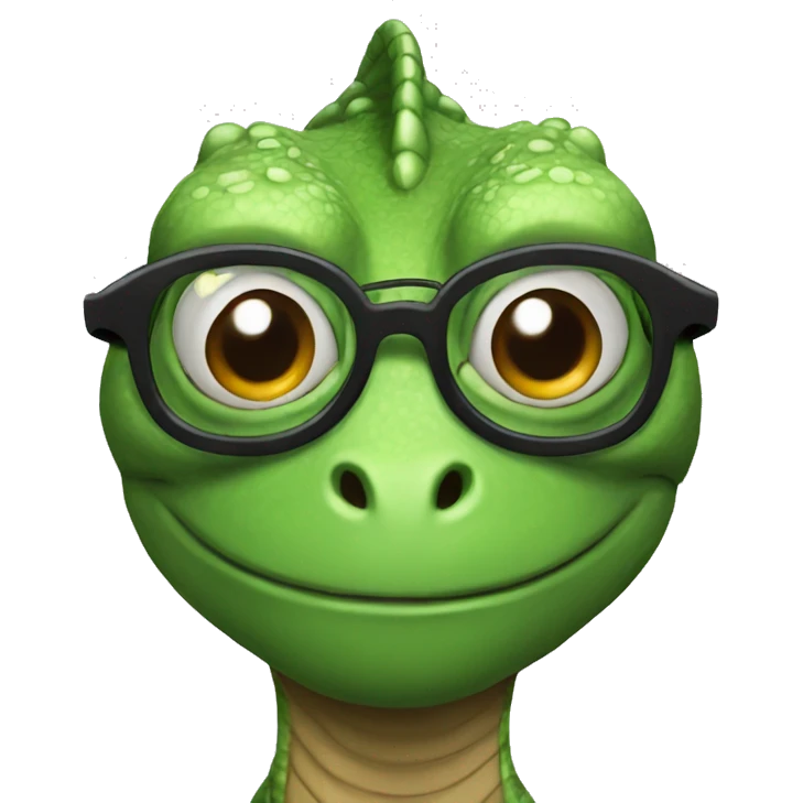 Lizard nerd emoji