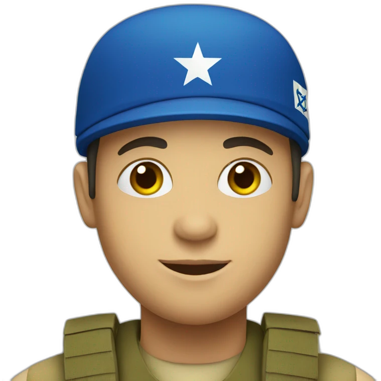 soldier with israeli flag emoji