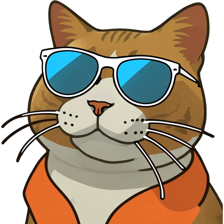 Cat with sunglasses emoji