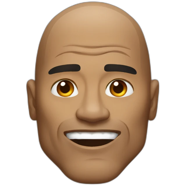 rock with dwayne johnson face emoji