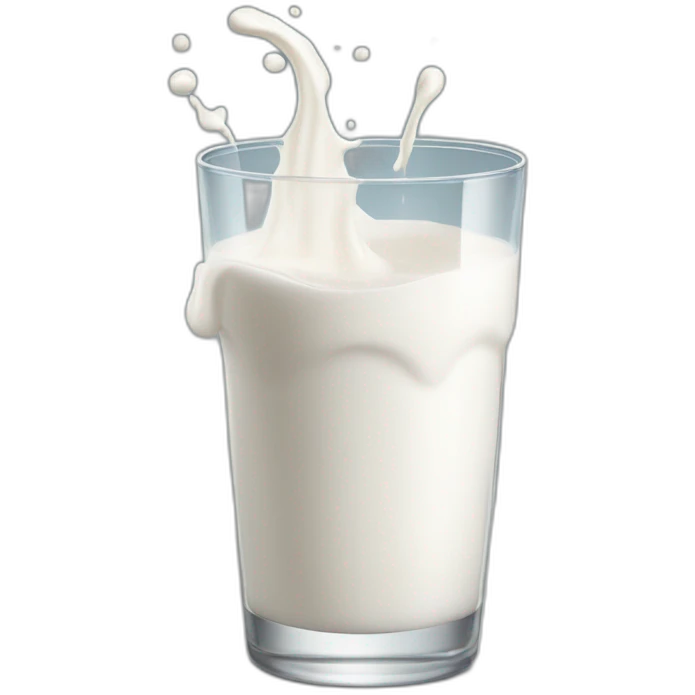 a bottle of milk dropping milk in a glass emoji