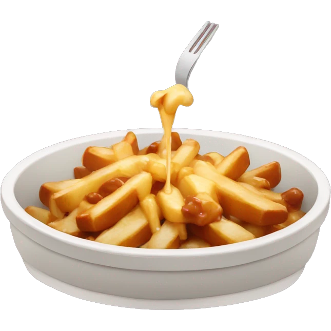 Poutine qui mange une poutine emoji