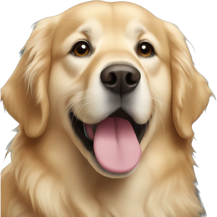 Golden retriever in Christmas  emoji