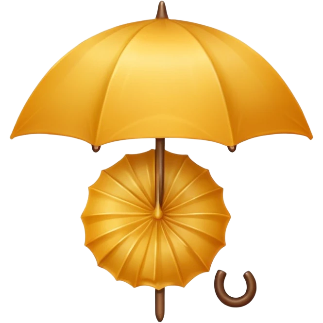 dalgona candy with umbrella shape emoji