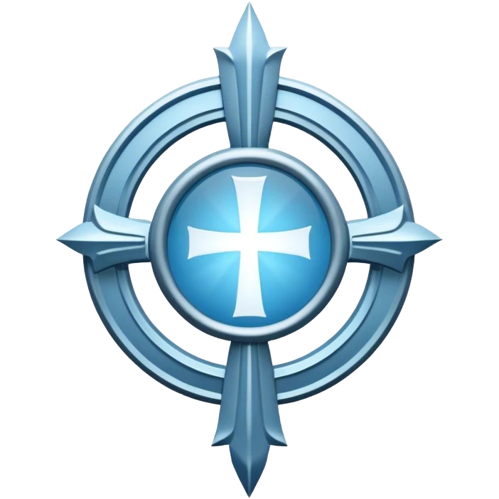Apostle's emblem with a touch of light blue emoji