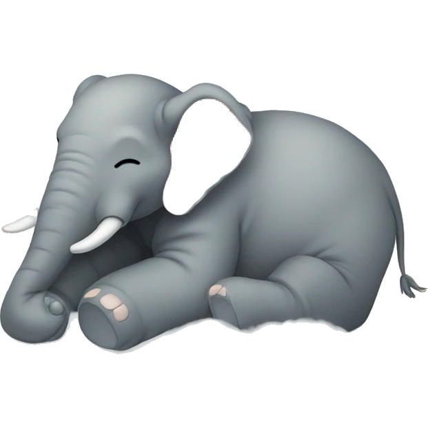 elephant sleeping on top of clouds emoji