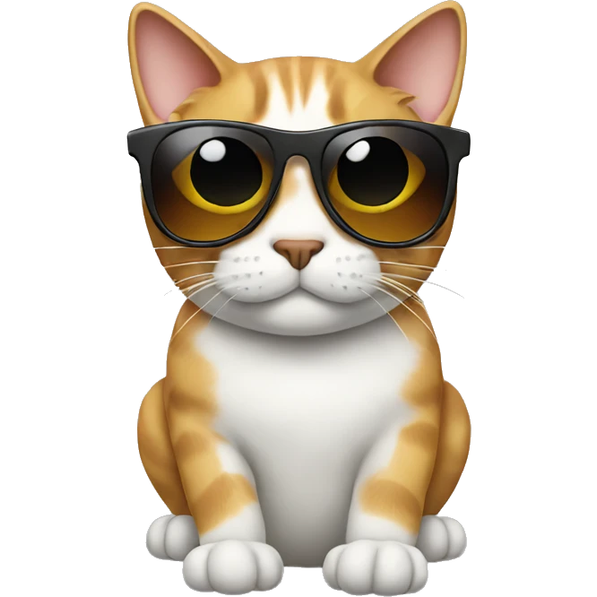 Cat with sunglasses emoji