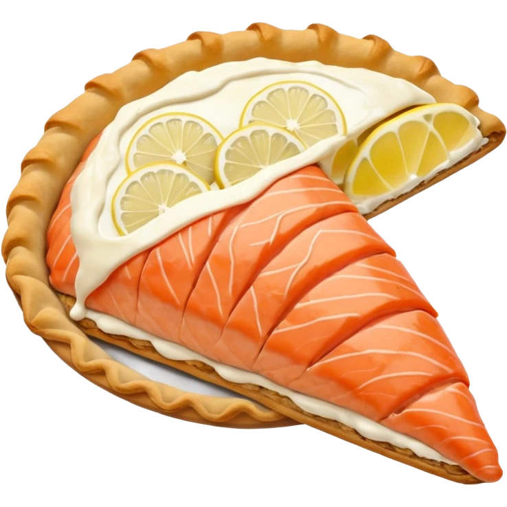 Karelian pasty with cream on top finnish with cream on top and salmon and lemon emoji