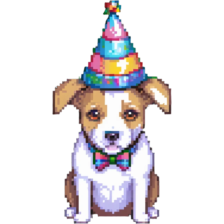 Dog with party hat emoji