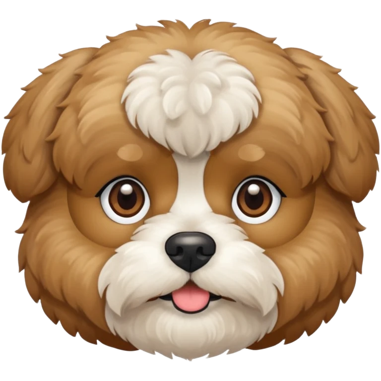 Shihpoo face all tan color, no white emoji