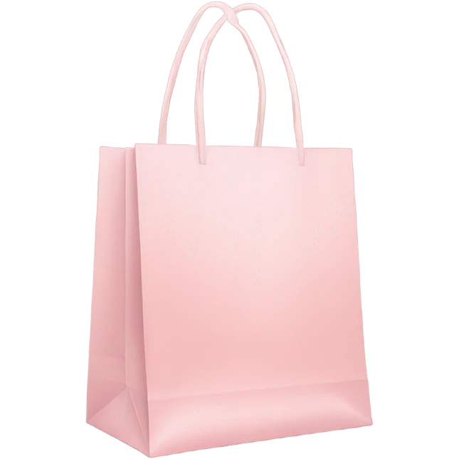 Shopping bag light pink emoji