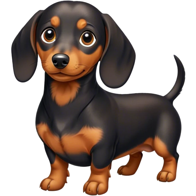 Black and tan dachshund  emoji