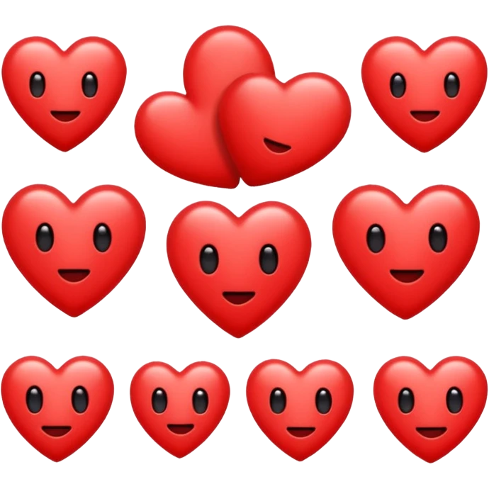 Create a hand drawn flat minimal love reaction emoji for a new social media app emoji