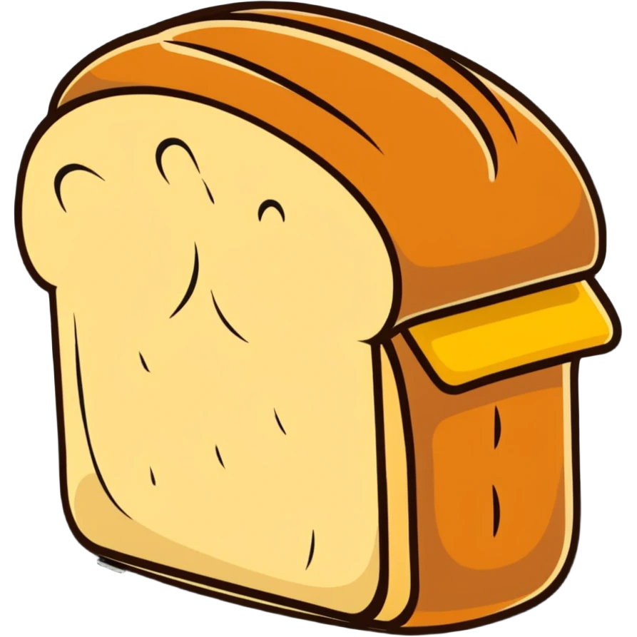 sliced loaf of sandwich bread emoji