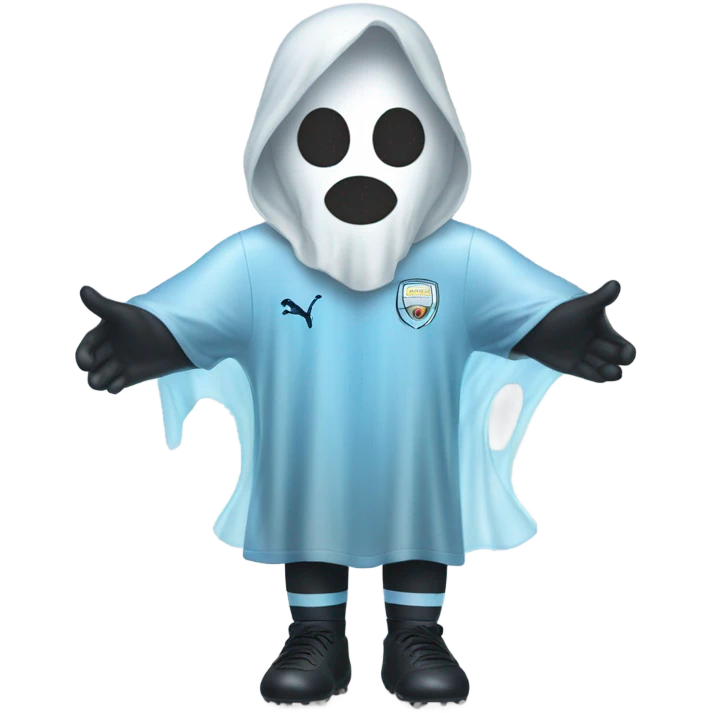 Ghost with Manchester city jersey emoji