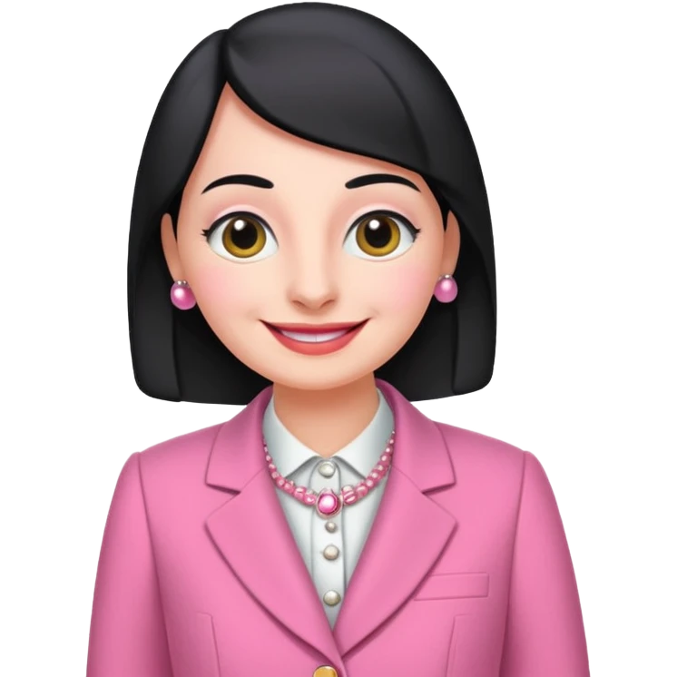 pingu mother wearing the pink chanel suit the Jackie kenddy wore emoji