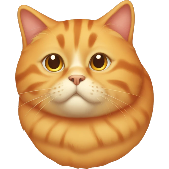 Fat orange cat emoji